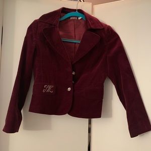 Burgundy blazer